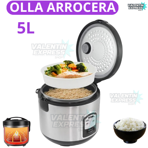 🔥🍚 Olla Arrocera BOMA 5L–Apaga Automático, Cocina para Toda la Familia👨‍👩‍👧‍👦Segura y Rápida🚚