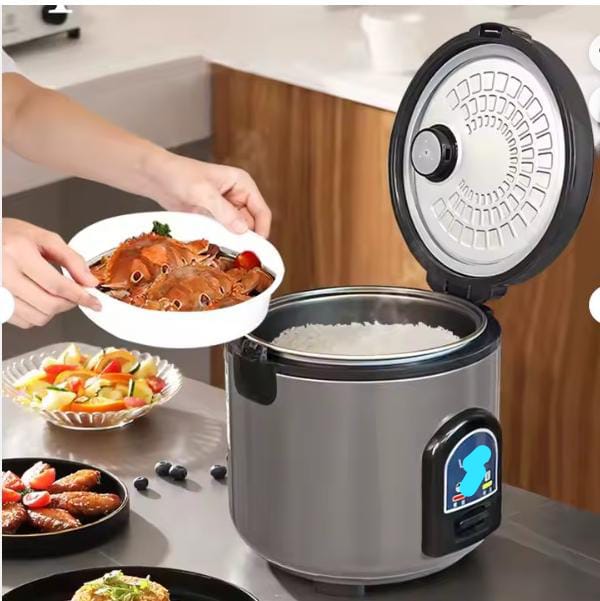 🔥🍚 Olla Arrocera BOMA 5L – Cocina para Toda la Familia 👨‍👩‍👧‍👦 Segura y Rápida ⚡✨ 🚚 Envío Gratis