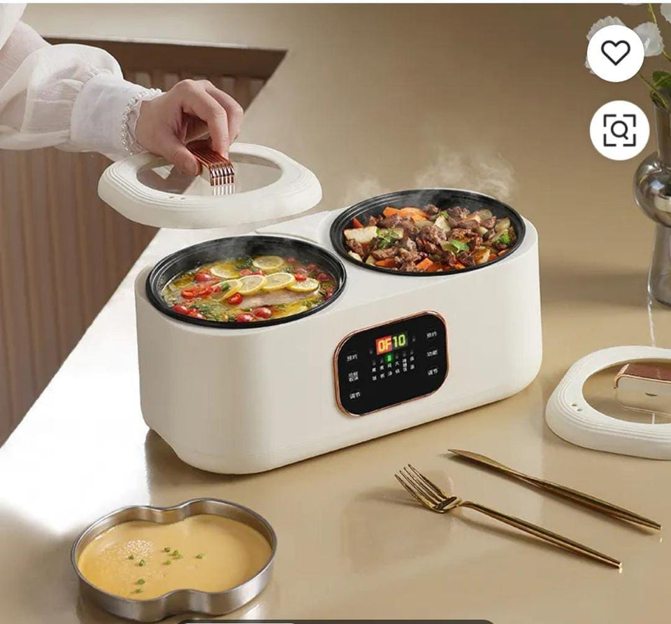 🍲Ahorra Tiempo y Cocina Como un Chef 👨‍🍳 con Esta Olla Eléctrica🔥 4 Litros c/u 2 litros ideal para 2 a 3 personas
