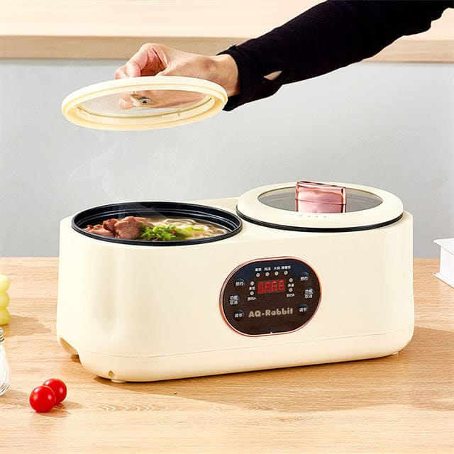 🍲Ahorra Tiempo y Cocina Como un Chef 👨‍🍳 con Esta Olla Eléctrica🔥 4 Litros c/u 2 litros ideal para 2 a 3 personas